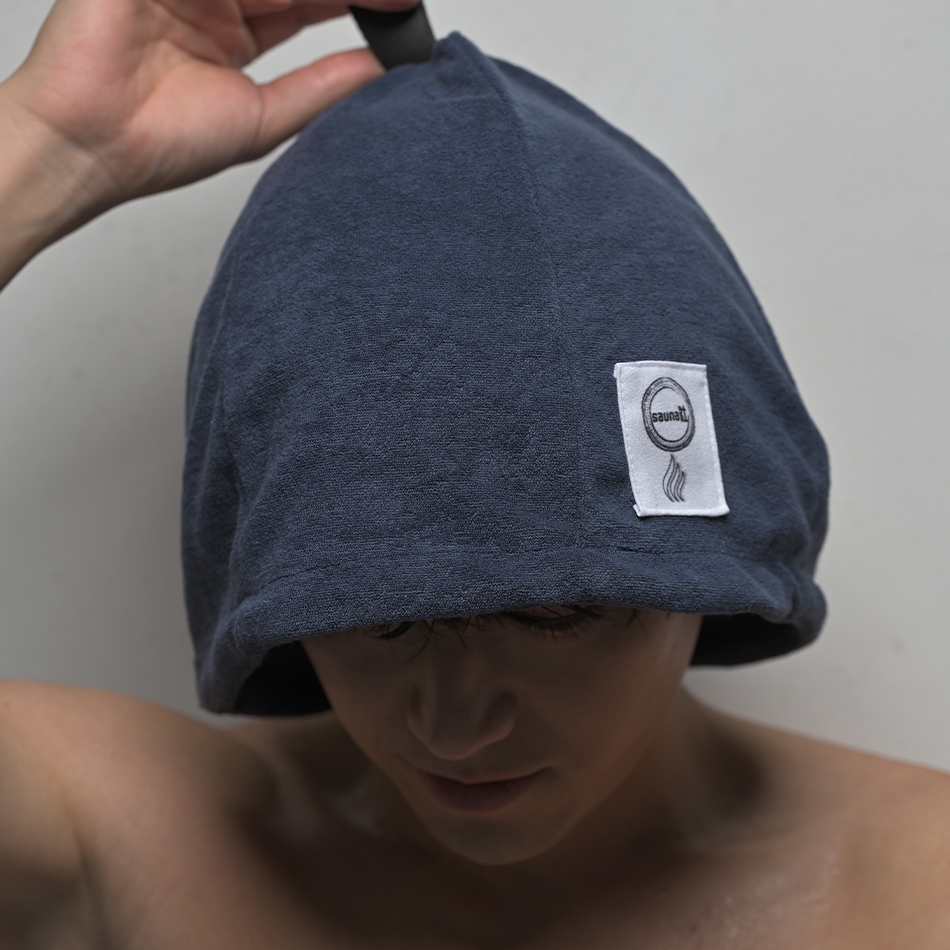 サウナハット モデル撮影