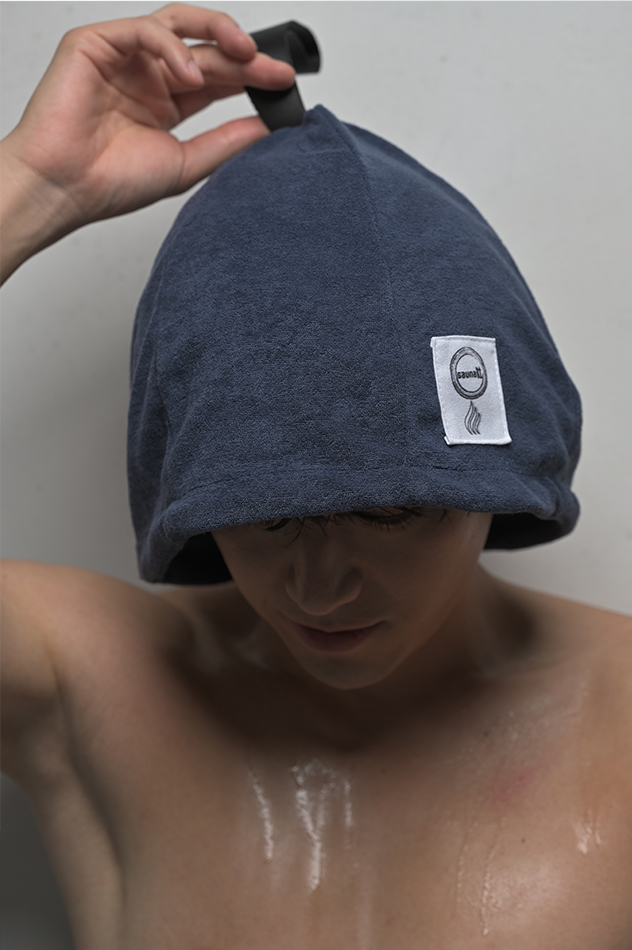 サウナハット モデル撮影